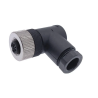 CDCH-M12A5P    Conector armable hembra M12, en angulo 5 pines, PG9