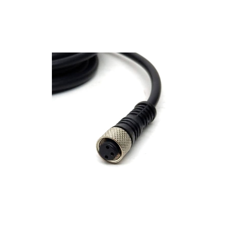 CHM8-R3P5M-B M8 female cable, 3 pin, straight, 5m cable, black