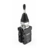CM707DJ40    Joystick metalico, 4 posiciones contactos N.A., enclavados