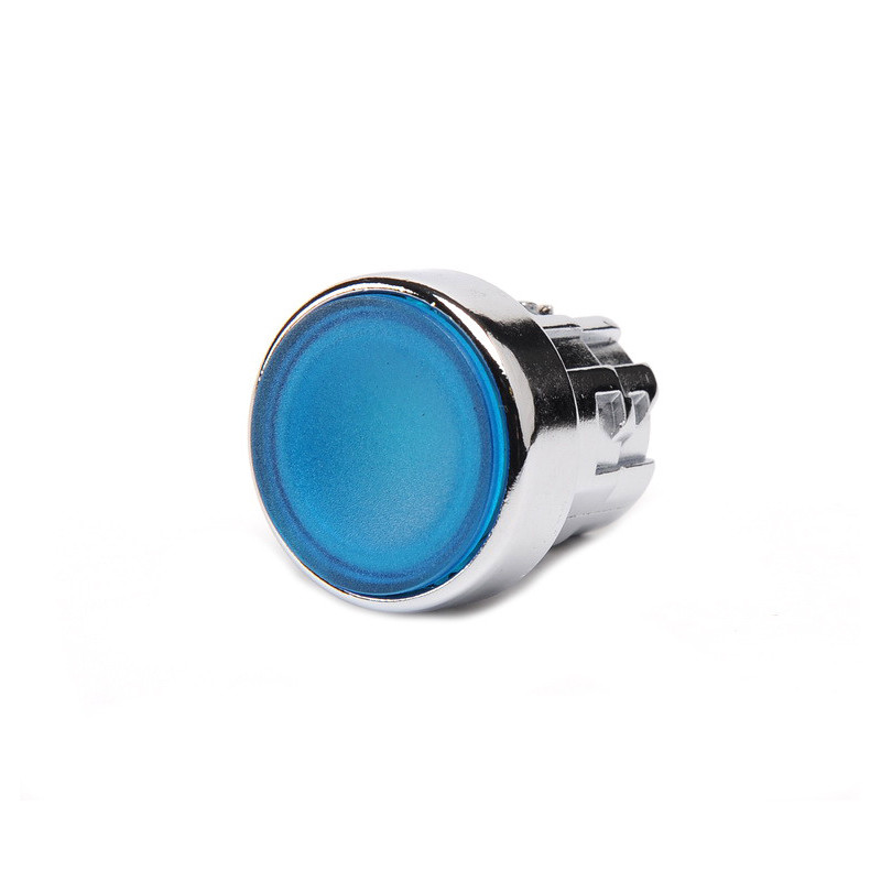CMDM Blue momentary metal push button