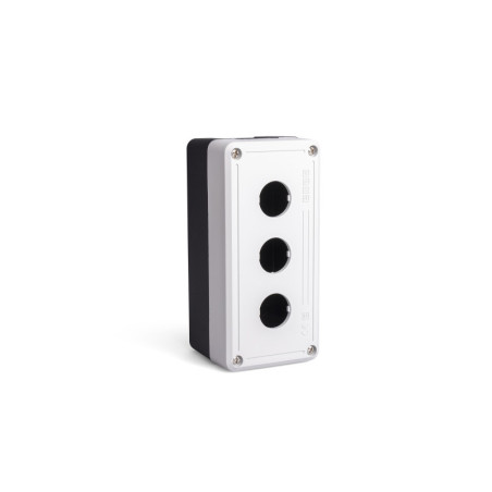 PY3BOS    Caja plastica para 3 botones de 22mm, gris-negro