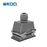 WHE48D   Conector heavy duty 24pins,salida superior ,base corta,2 palancas