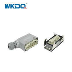 WHE16C   Conector heavy duty 16pins,salida lateral,base corta,2 palancas