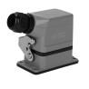 WHE06C   Conector heavy duty 6pins,salida lateral,base corta,2 palancas